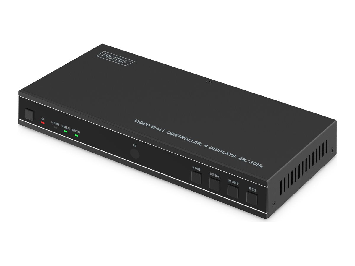 DIGITUS HDMI Video Wall Controller 4 Bildschirme 4K/60Hz Vorderansicht
