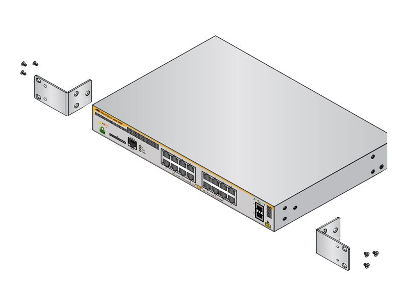 ALLIED Rack mount brackets für AT-x230-18GP - Vorderansicht