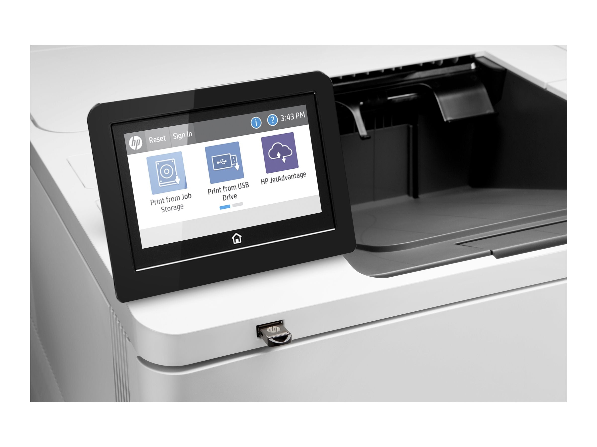 HP LaserJet Enterprise M611dn Printer Vorderansicht