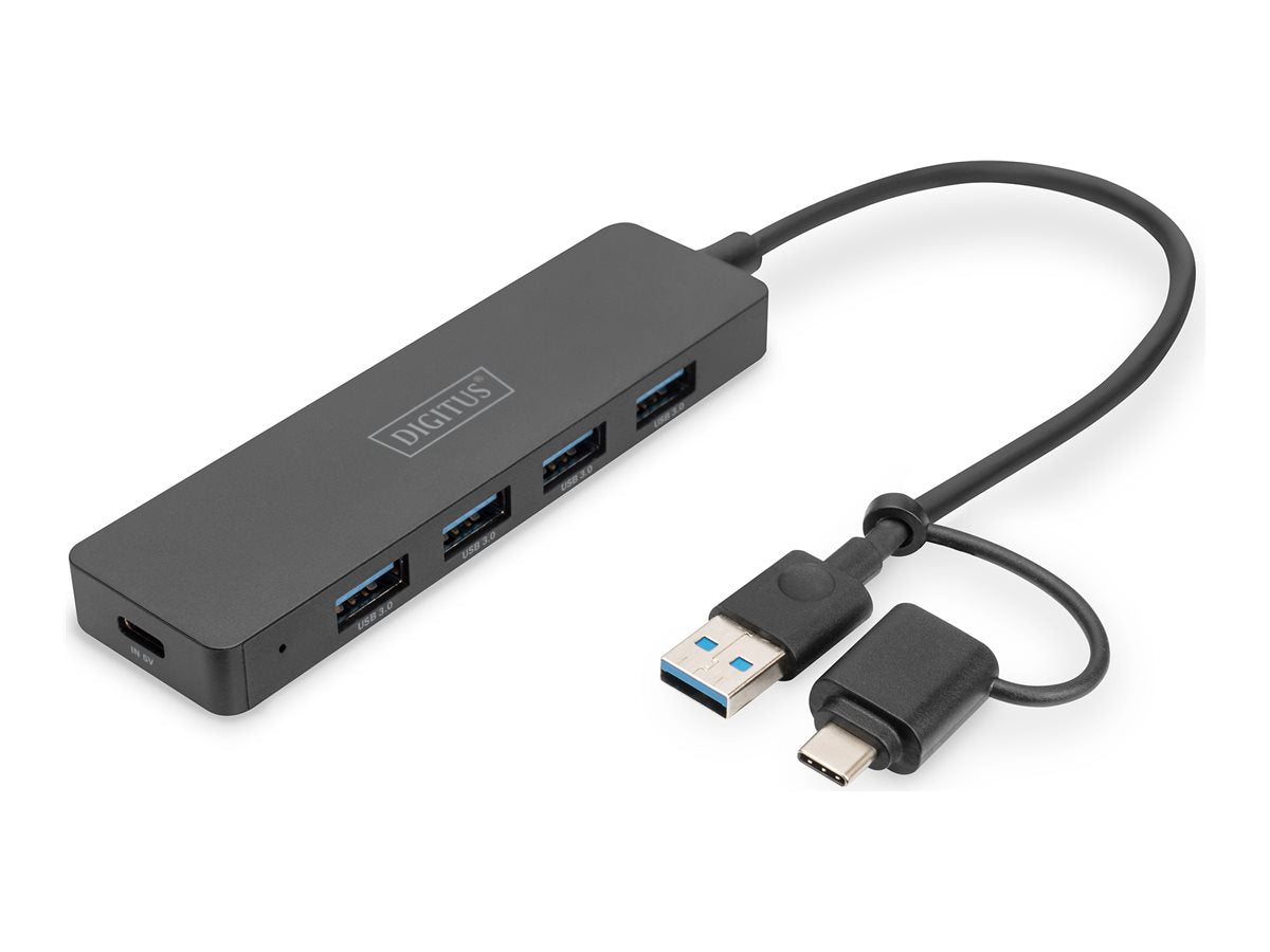 DIGITUS USB 3.0 Hub 4-Port Slimline Vorderansicht