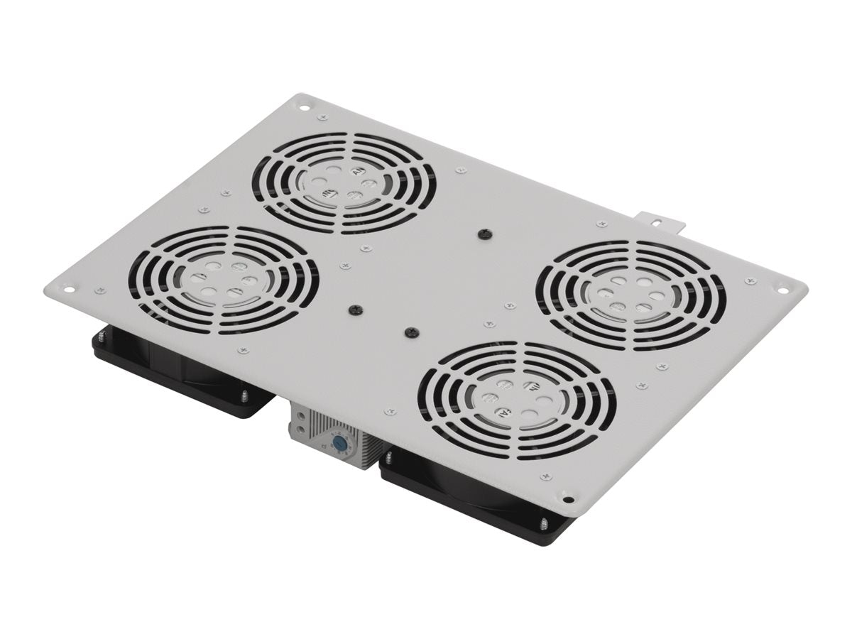EFB Dachlüfter 4-fach mit Thermostat für PEL RAL7035 - Vorderansicht