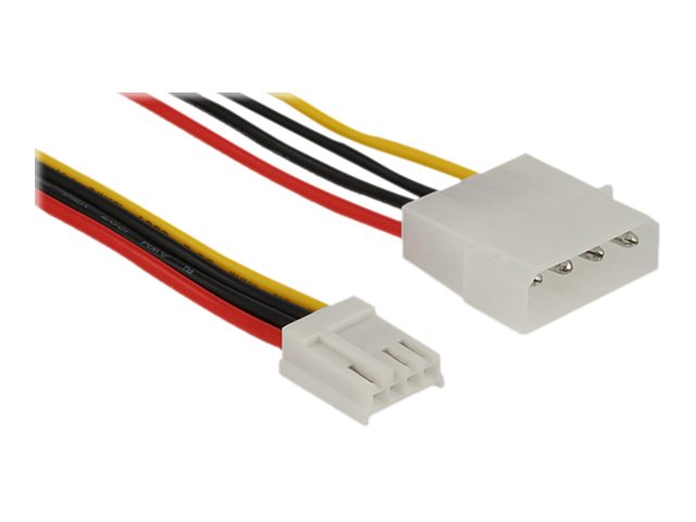 DELOCK Stromkabel 4 Pin Stecker > 4 Pin Floppy Buchse 60 cm - Vorderansicht