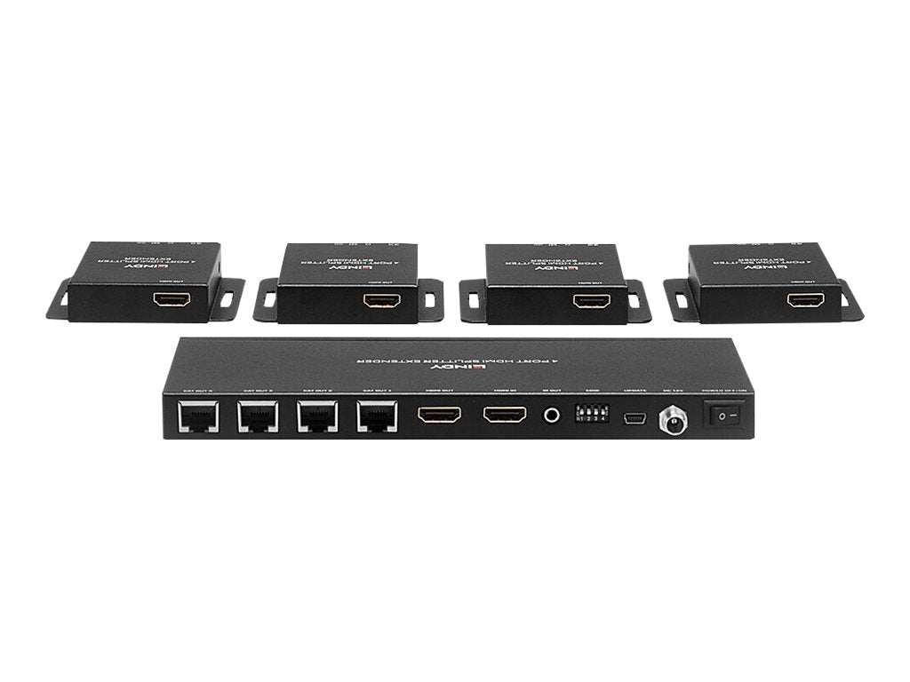 LINDY 50m Cat.6 4 Port HDMI und IR Splitter Extender Detailansicht