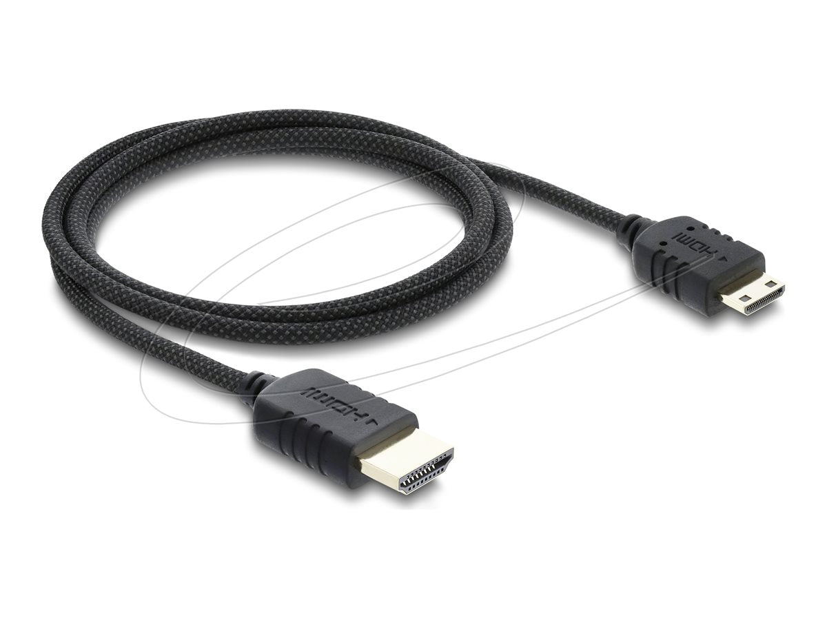DELOCK Koaxiales High Speed HDMI Kabel HDMI Stecker zu Mini HDMI Stecker 8K 60 Hz - Vorderansicht