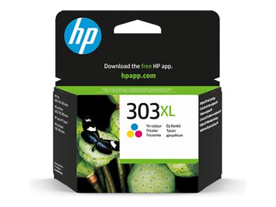 HP 303XL High Yield Tri-color Original Ink Cartridge - Vorderansicht
