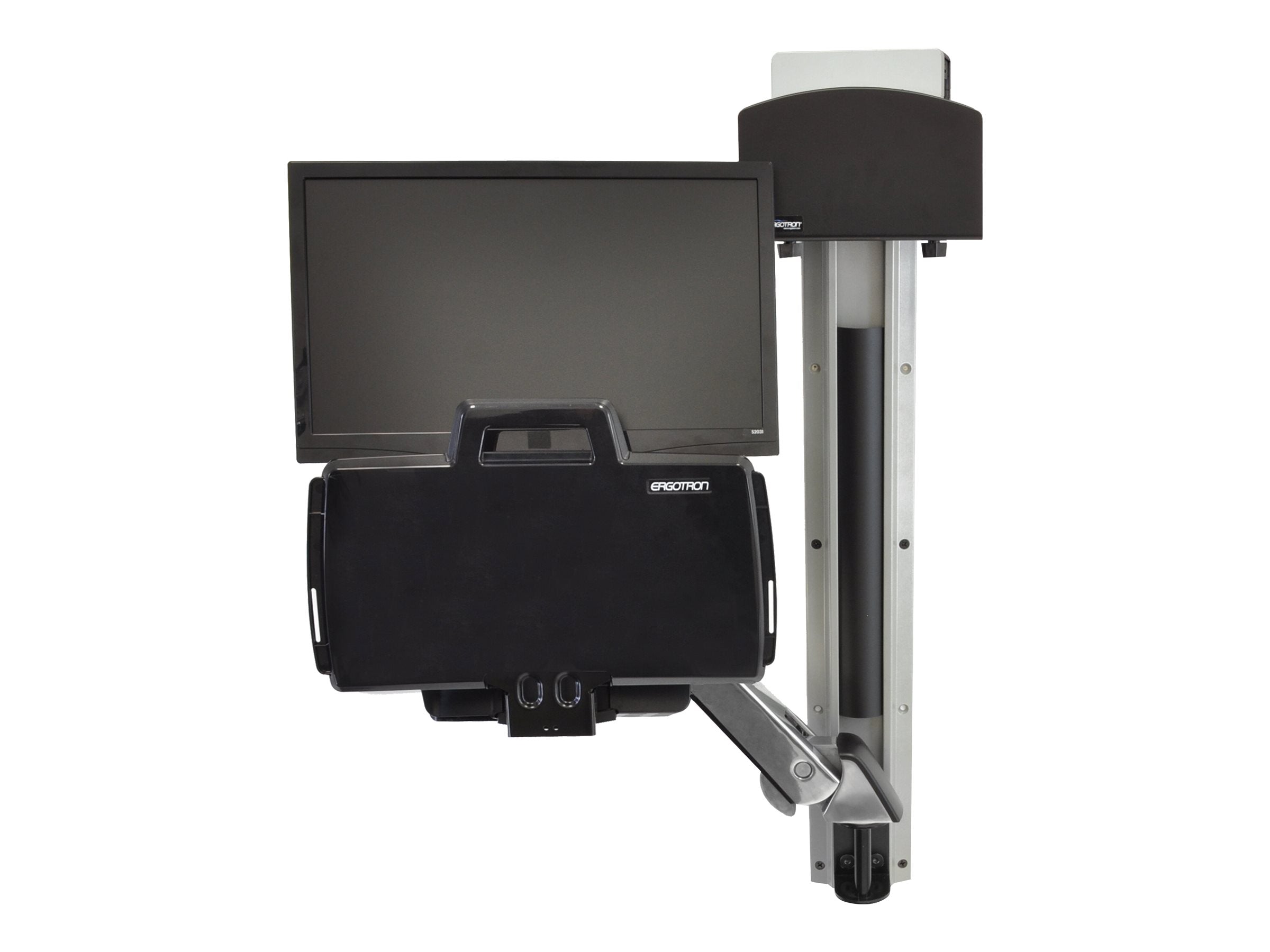 ERGOTRON StyleView Sit-Stand Combo System Montageansicht