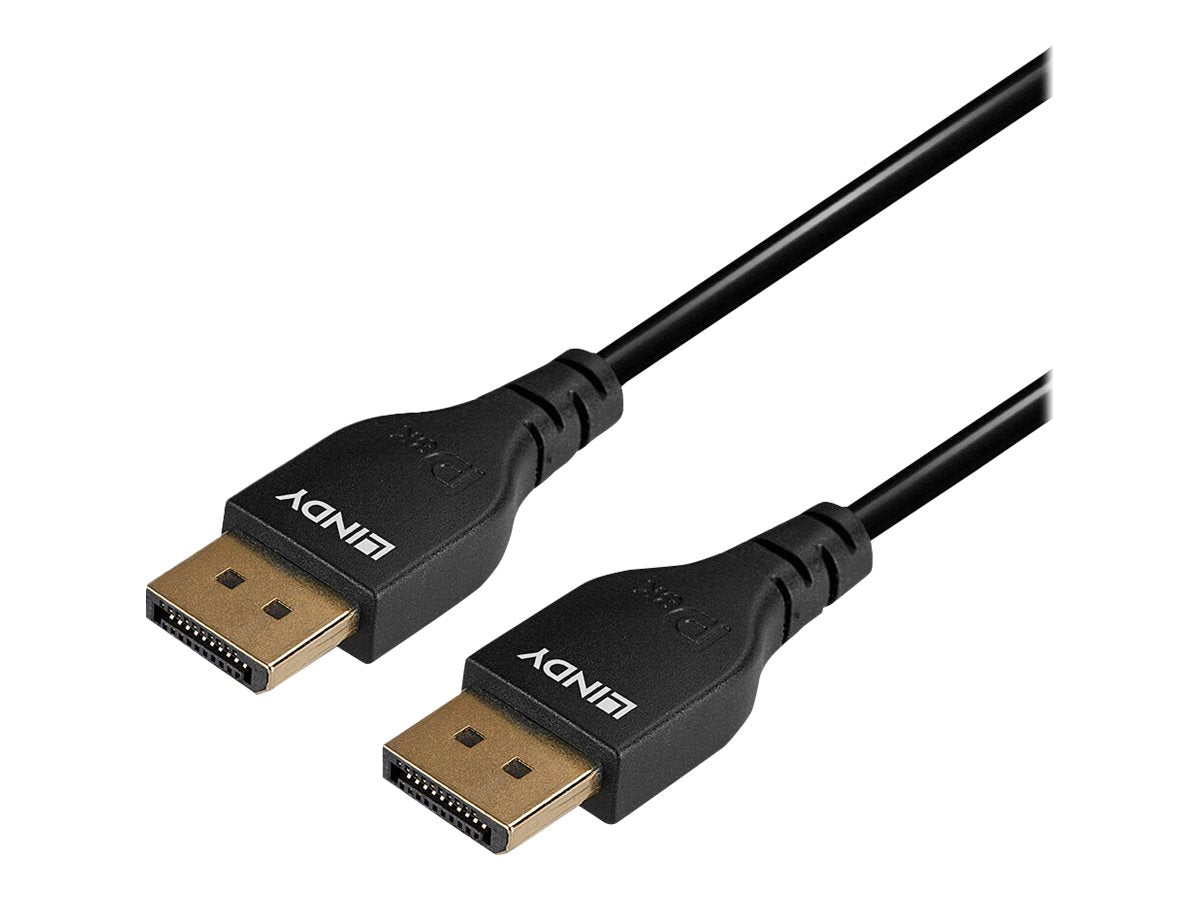 LINDY 0,5m DisplayPort 1.4 Kabel Slim DP-Stecker an DP-Stecker - Verpackung