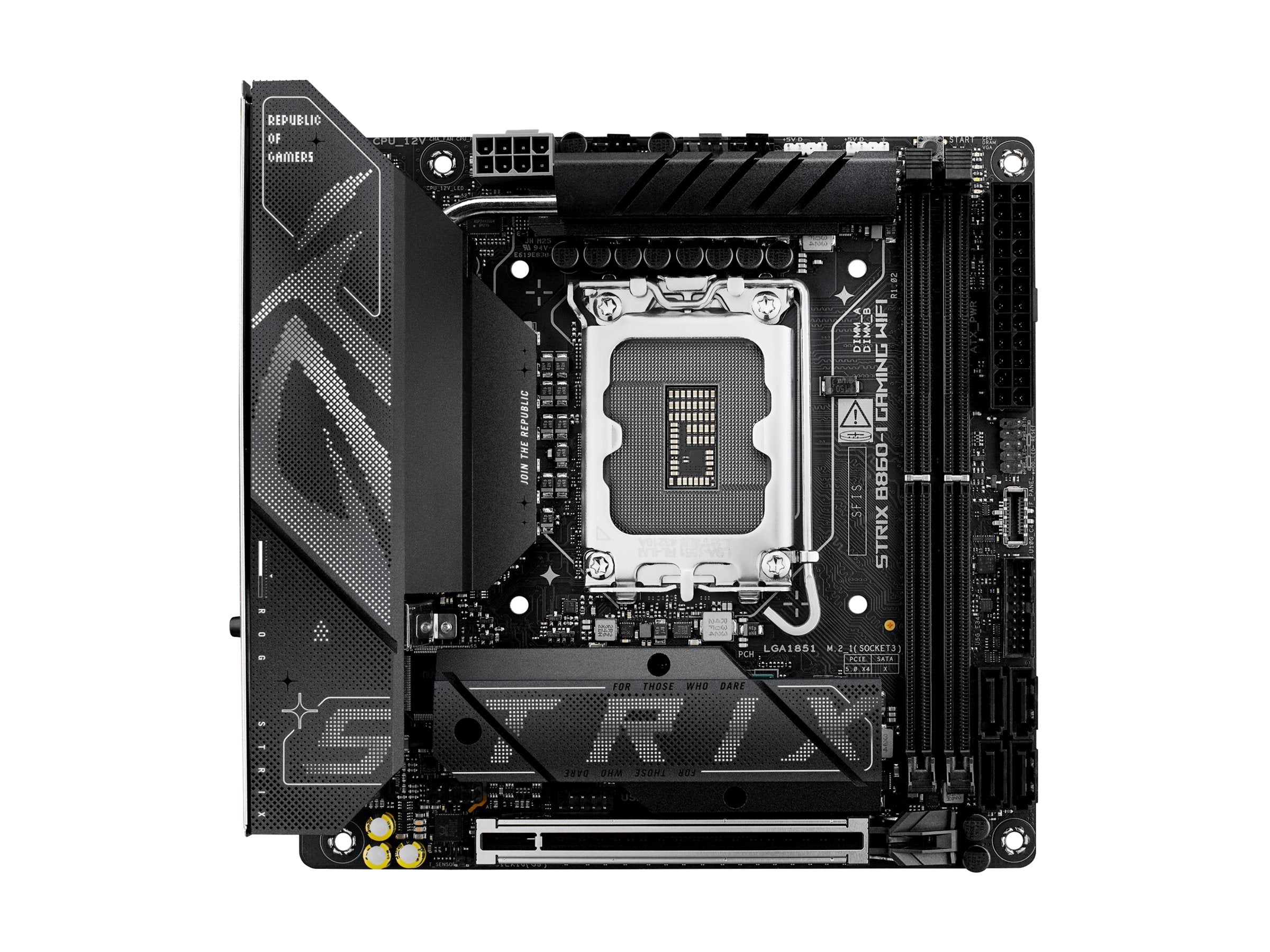ASUS ROG STRIX B860-I GAMING WIFI Motherboard Vorderansicht