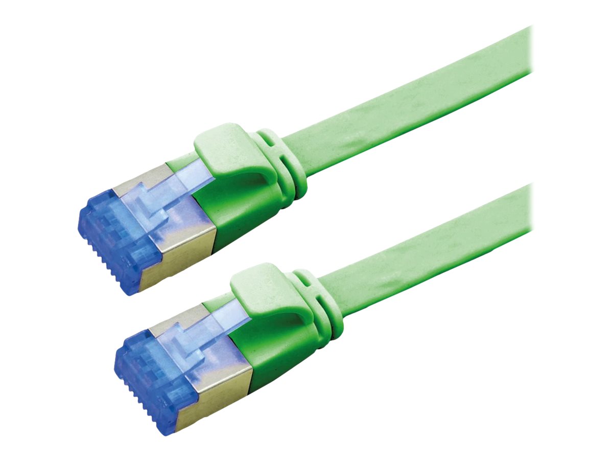 VALUE Patchkabel Kat.6A Class EA FTP extra-flach grün 0,5m - Vorderansicht