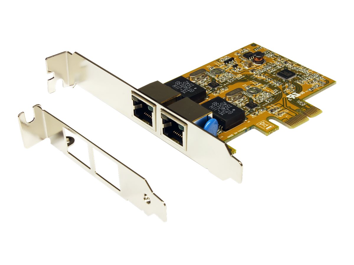 EXSYS EX-6072-4K 2 Port PCIe Dual Ethernet Netzwerkkarte Vorderansicht