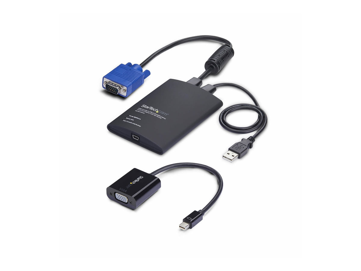 STARTECH.COM Mobiler Laptop Crash-Cart-Adapter USB-VGA-Mini DisplayPort KVM-Konsole Dateiubertragung-Videoaufzeichnung TAA