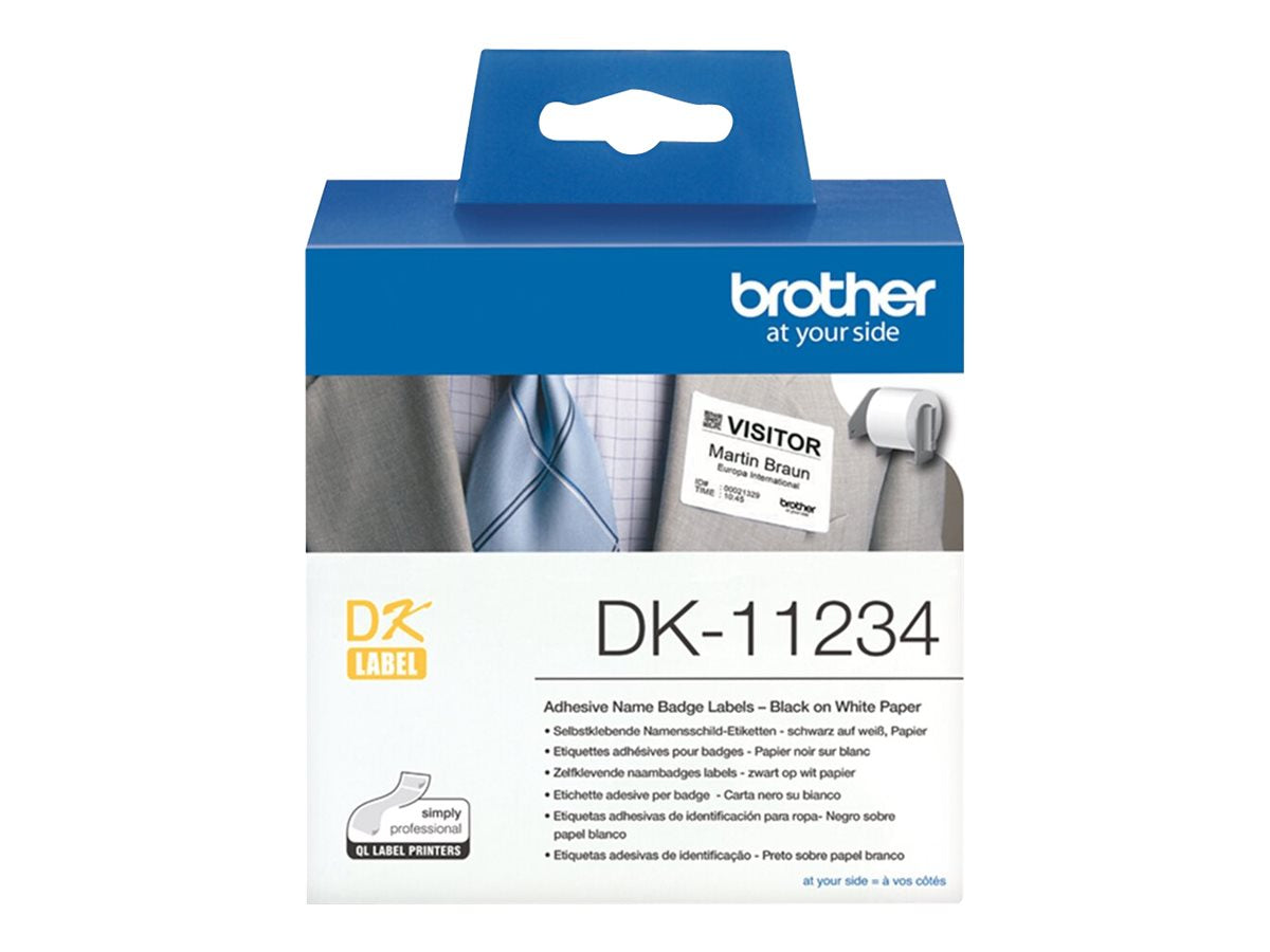 BROTHER DK-11234 Besucherausweis-Etiketten Vorderansicht