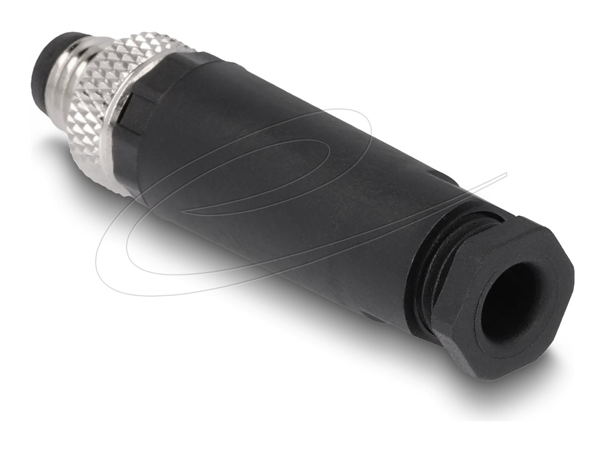 DELOCK M8 Steckverbinder A-kodiert 4 Pin Stecker - Vorderansicht