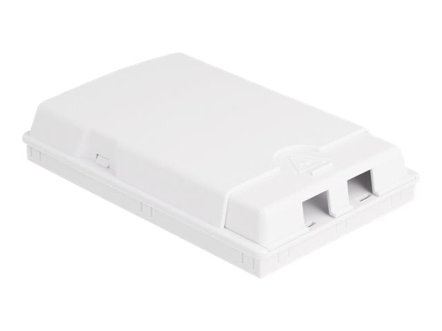 DELOCK LWL Anschlussdose zur Wandmontage für 2xSC Simplex oder LC Duplex - Vorderansicht