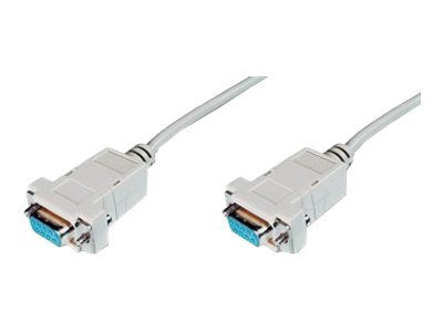 ASSMANN Null-Modem Kabel D-Sub9 w/w 1,8m beige bulk - Vorderansicht