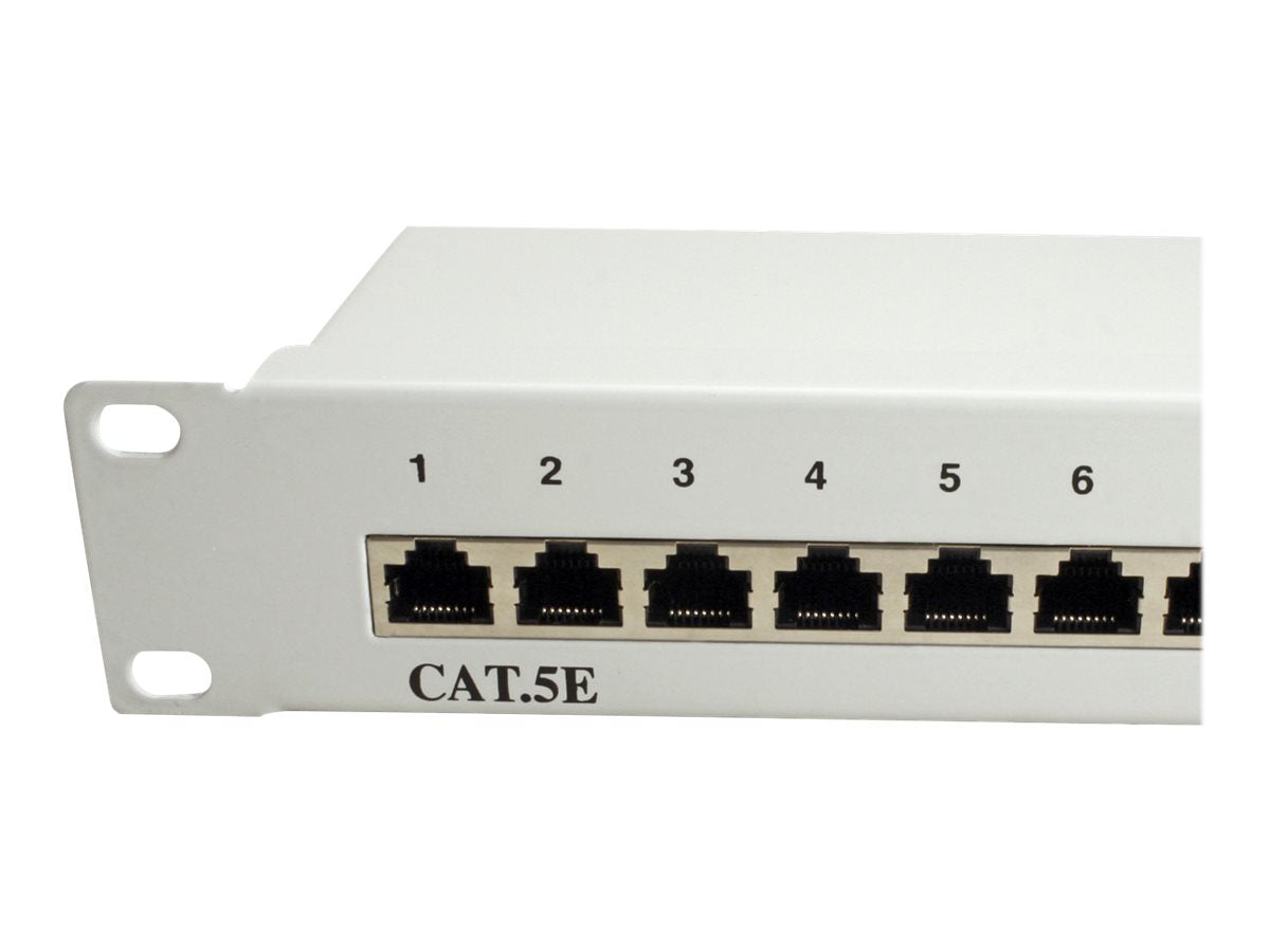 VALUE Kat.5e Class D 48.26cm 19Zoll-Patchpanel 24P geschirmt grau - Verpackung