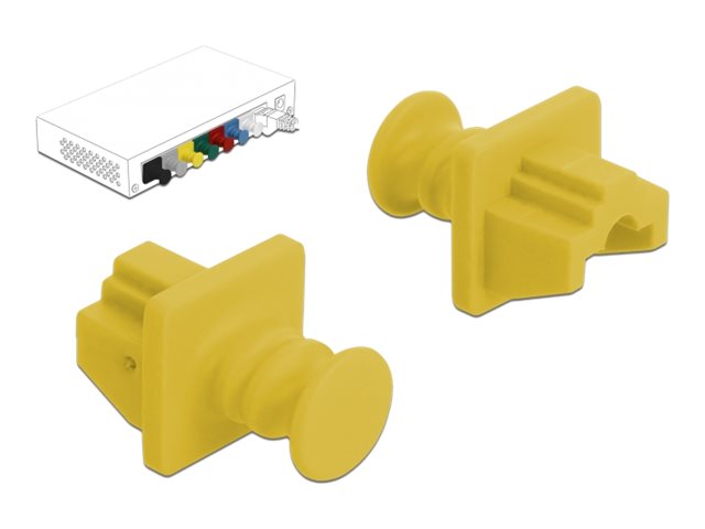 DELOCK Staubschutz für RJ45 Buchse 10 Stück gelb