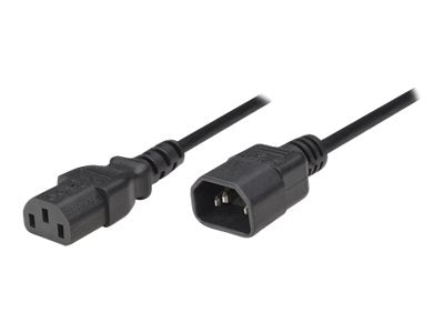 MANHATTAN Stromkabel C14 Stecker auf C13 Buchse - Vorderansicht