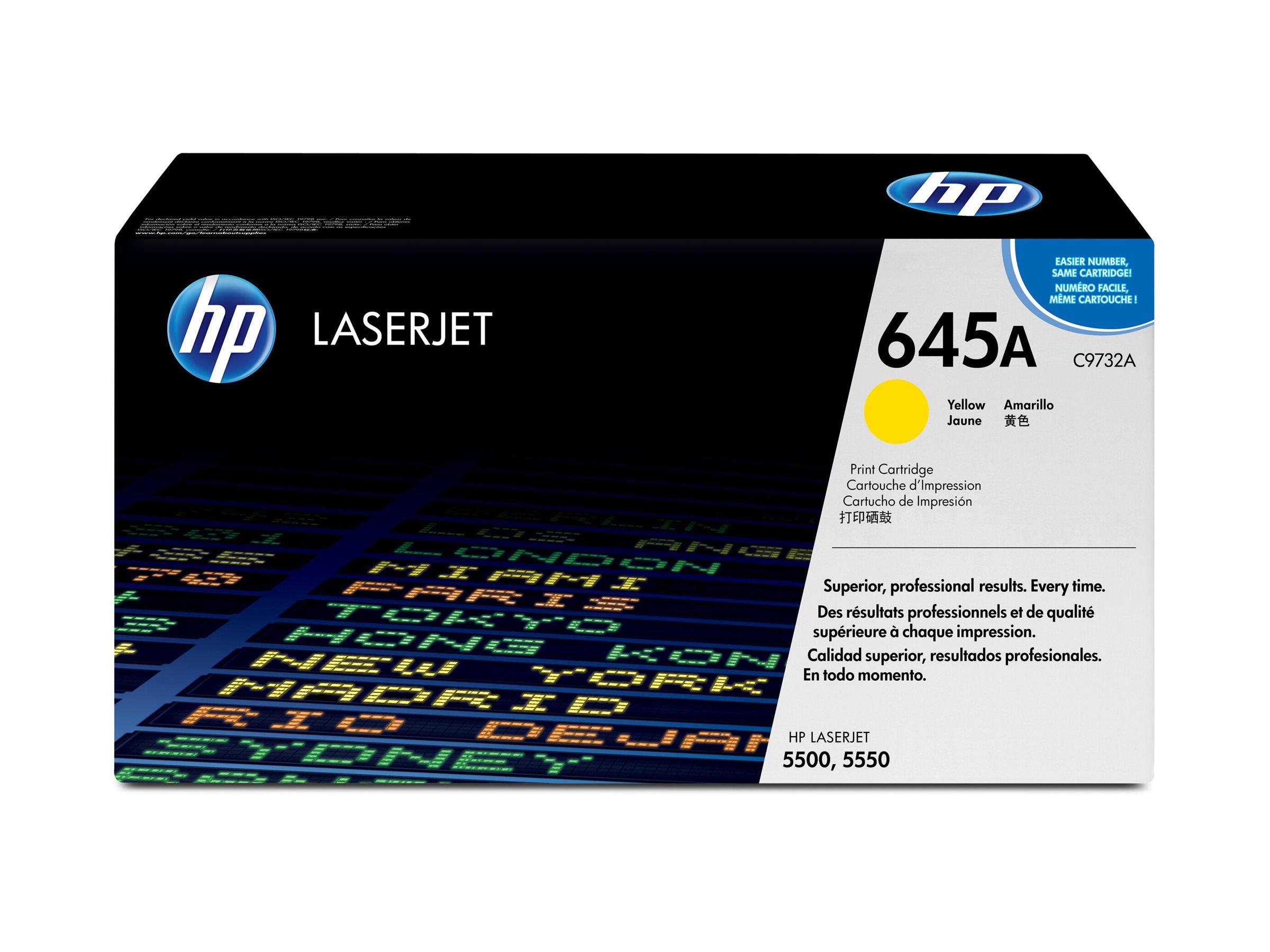 HP 645A Tonerpatrone Gelb Verpackung