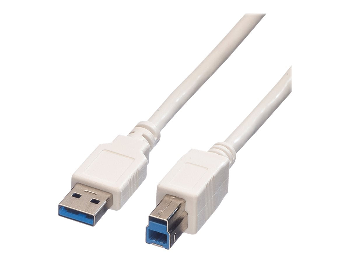 VALUE USB 3.2 Gen 1 Kabel Typ A-B weiss 3m - Vorderansicht