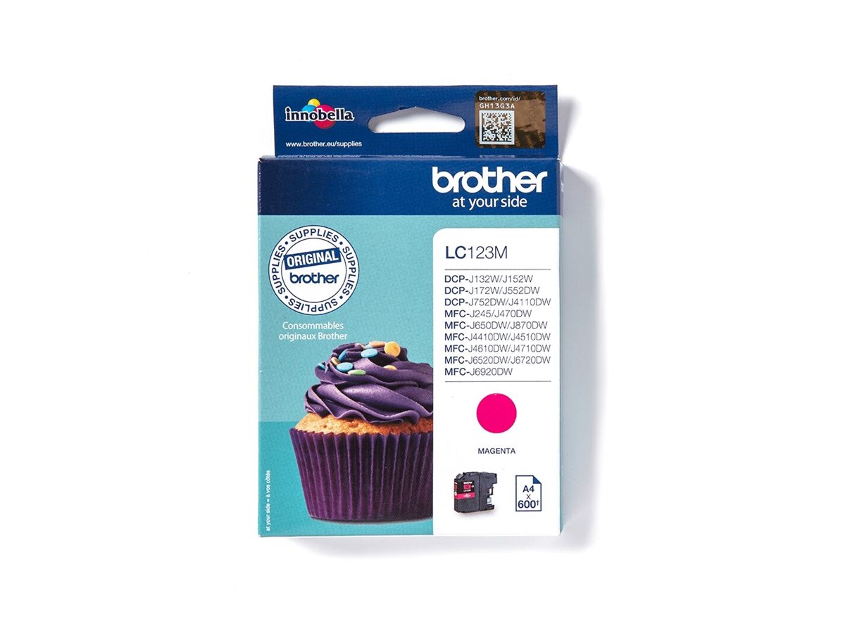 BROTHER LC-123 Tinte magenta Vorderansicht