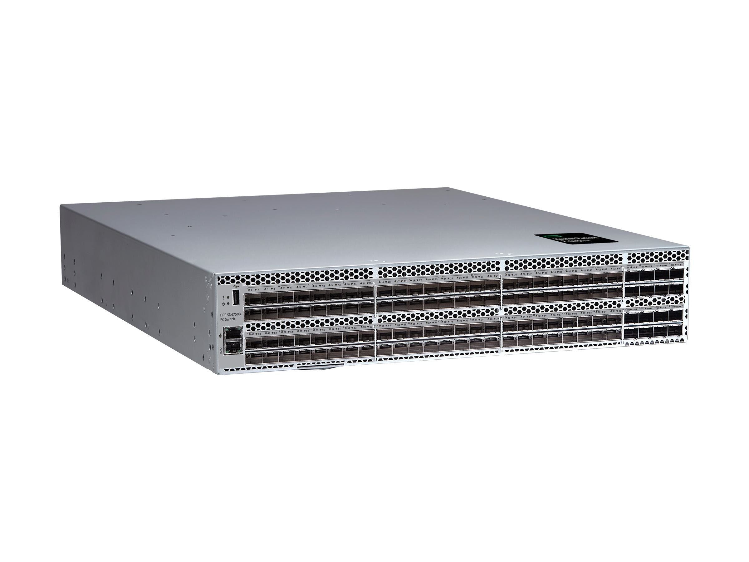 HPE SN6750B 64Gb 48/128 48-port 64Gb Short Wave SFP56 Port Side Intake Integrated FC Switch