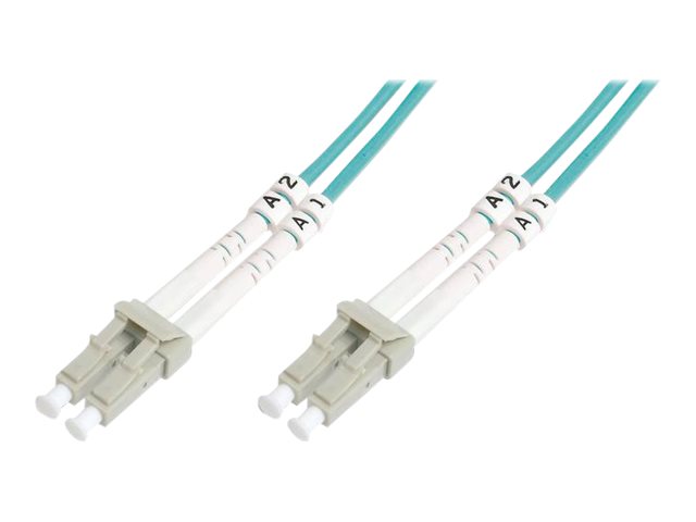 DIGITUS LWL Patchkabel LC zu LC Multimode OM4 - 3m Vorderansicht