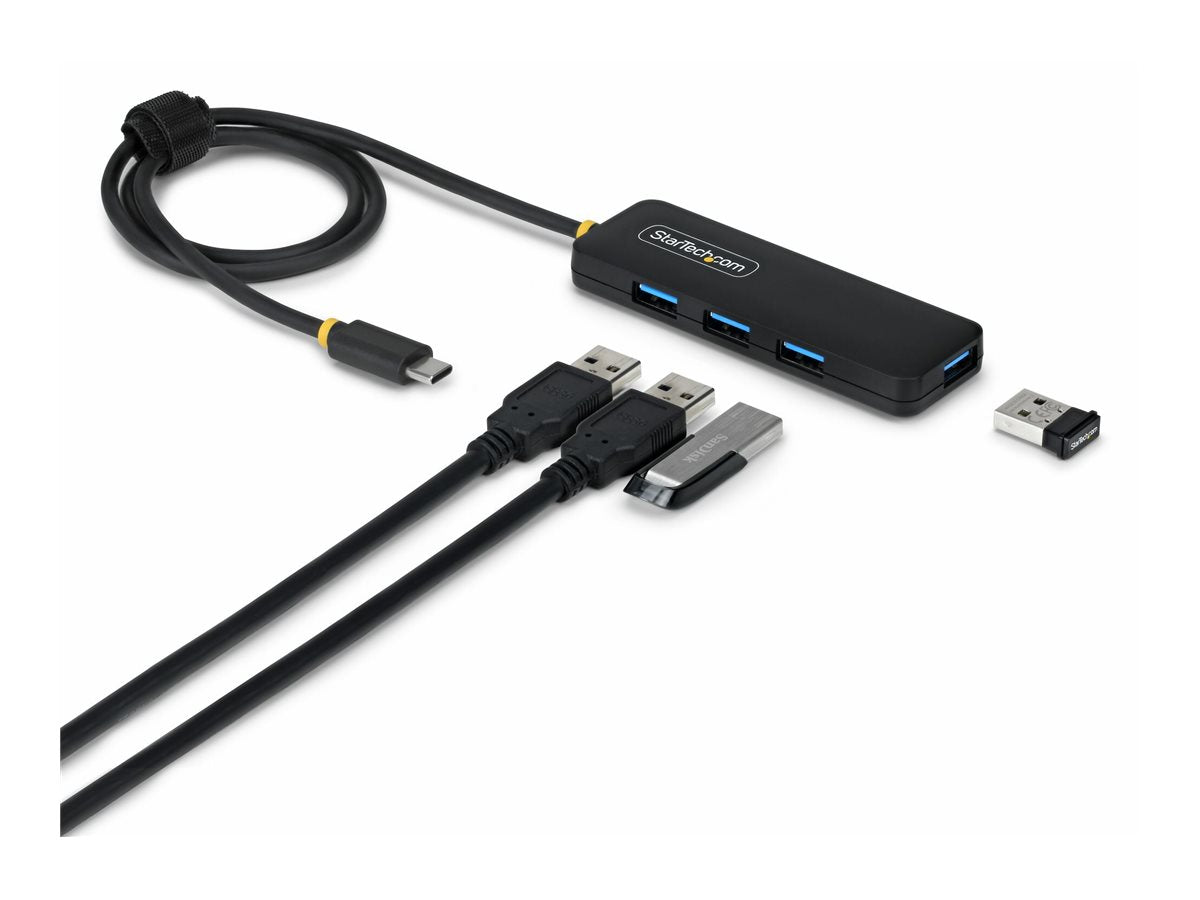 STARTECH.COM 4-Port USB-C Hub USB 3.0 5Gbps busbetrieben Mini USB-Verteiler mit 61cm Kabel USB-C zu 4x USB-A Splitter