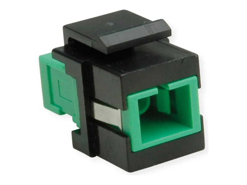 ROLINE Keystone LWL-Adapter SC/SC Simplex Single Mode OS2 APC - Vorderansicht