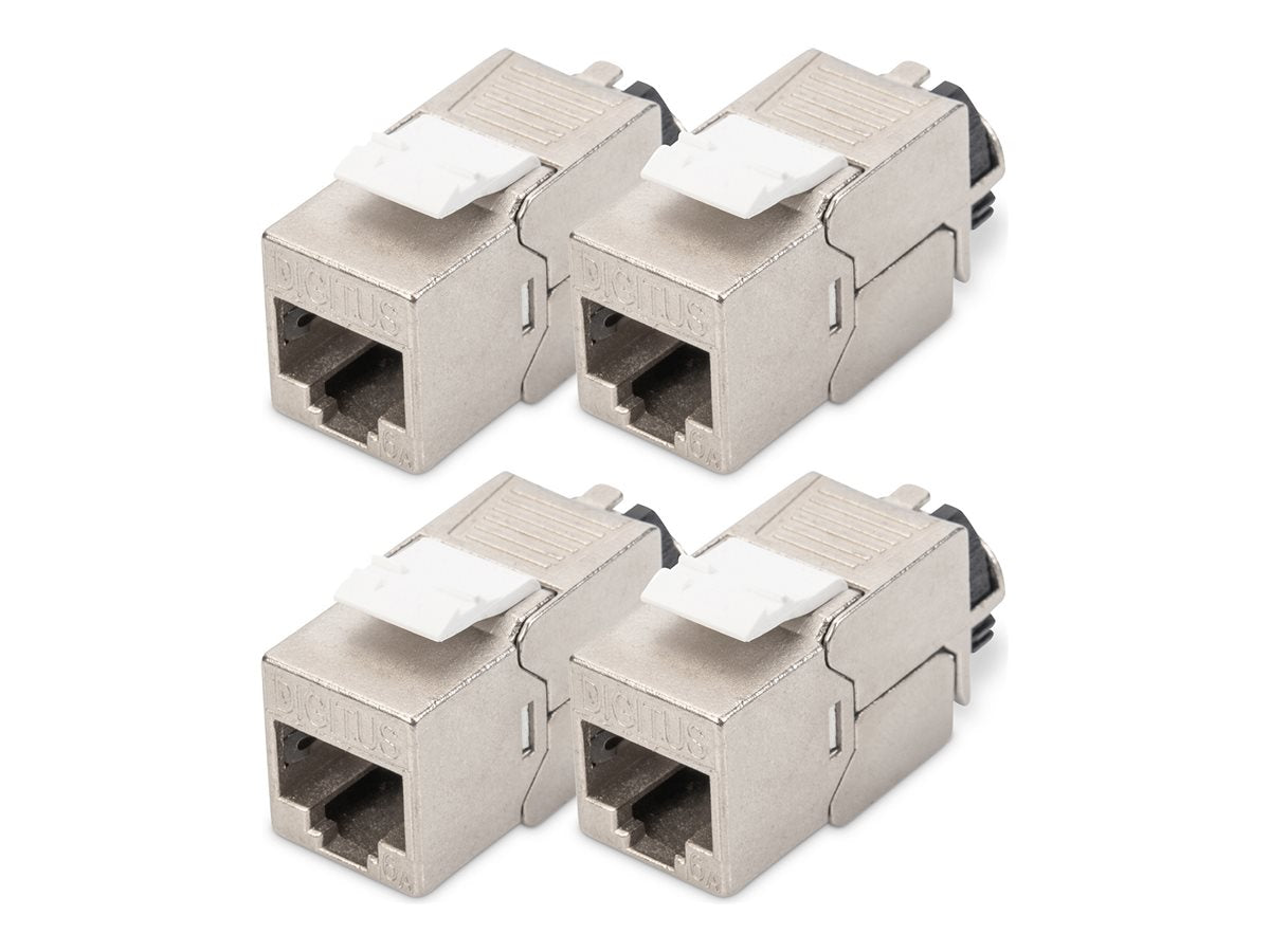 DIGITUS CAT 6A Keystone Jack shielded 4 pcs. tool free connection