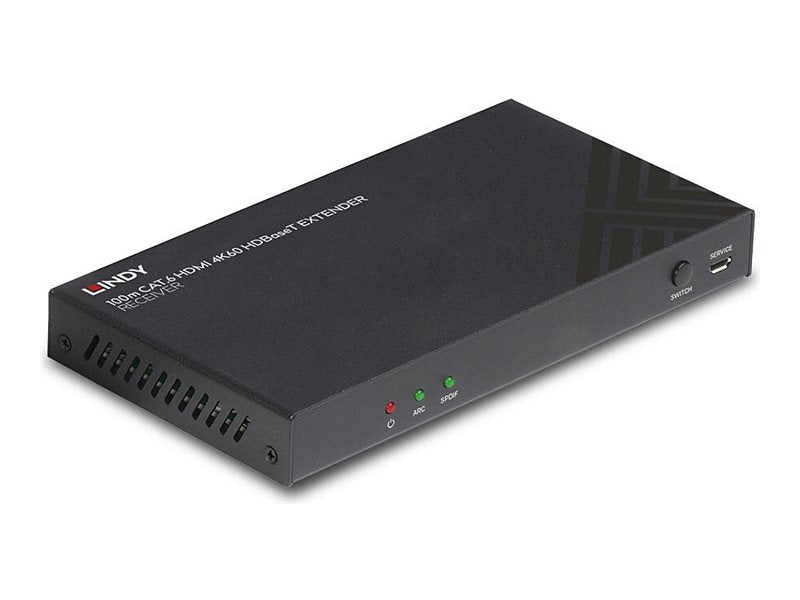LINDY 100m Cat.6 HDMI 4K60 HDBaseT Receiver Anschlussansicht