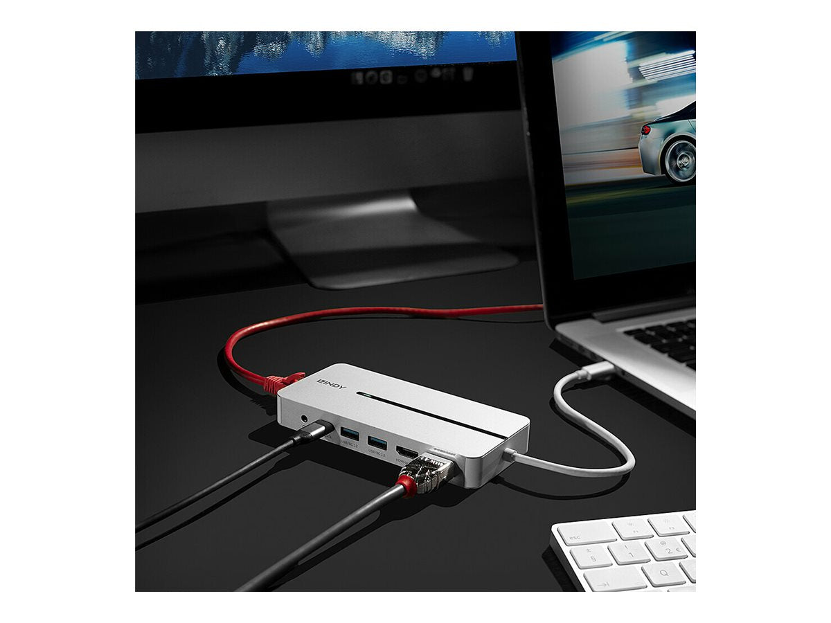 LINDY USB 3.2 Typ C Mini Dock 2x HDMI 4K Verpackung