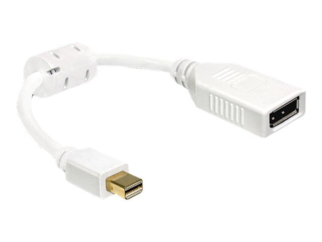 DELOCK Adapterkabel mini DP-St > DP-Bu white - Vorderansicht