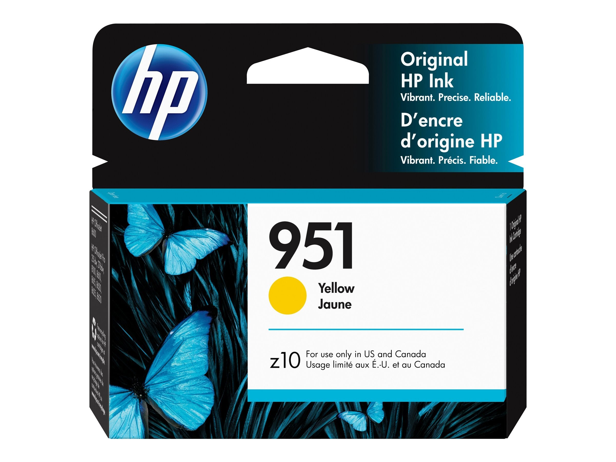 HP 951 Gelb Officejet Tintenpatrone Vorderansicht
