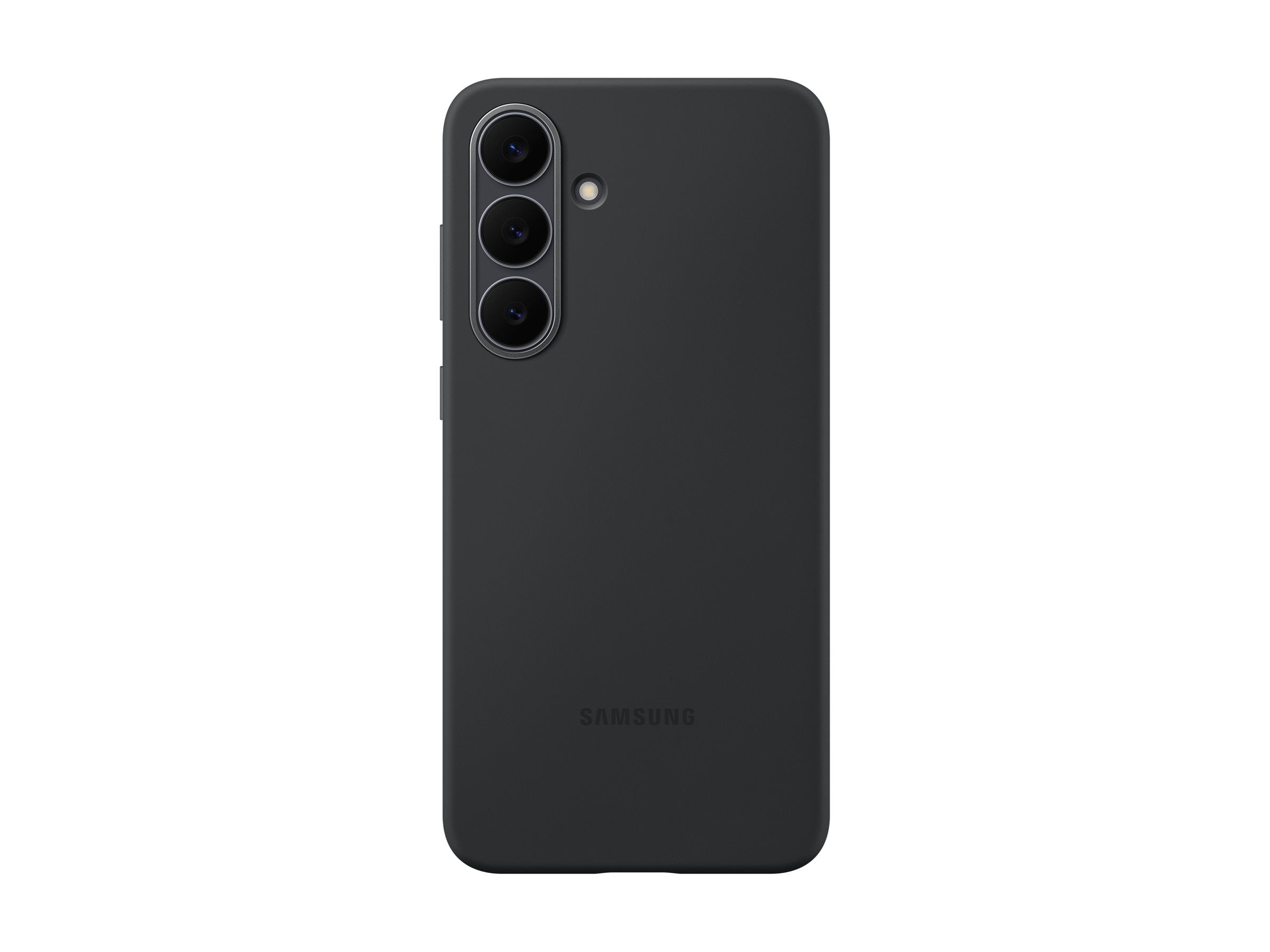 Detailansicht der Soft-Touch-Oberfläche des SAMSUNG Silicone Cover für Galaxy S25 FE Black