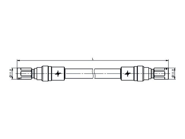 PUC TELEGÄRTNER NEX10-NEX10 Jumper Kabel 3/8z IP67 L 4.0 m - Vorderansicht