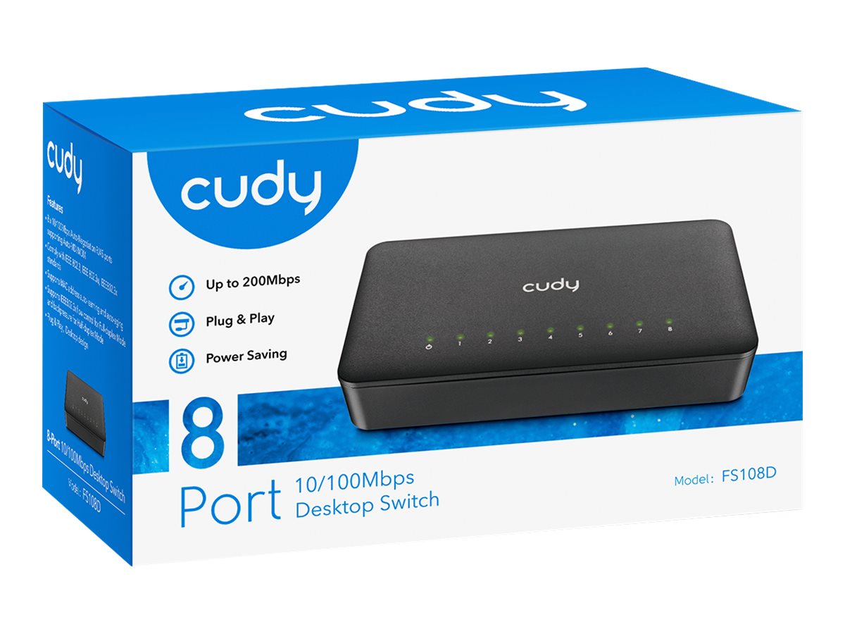 CUDY FS108D 8-Port 10/100 Desktop Switch Detailansicht