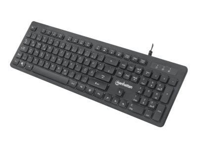 Vorderansicht der MANHATTAN Ultraflachen USB-Gaming-Tastatur