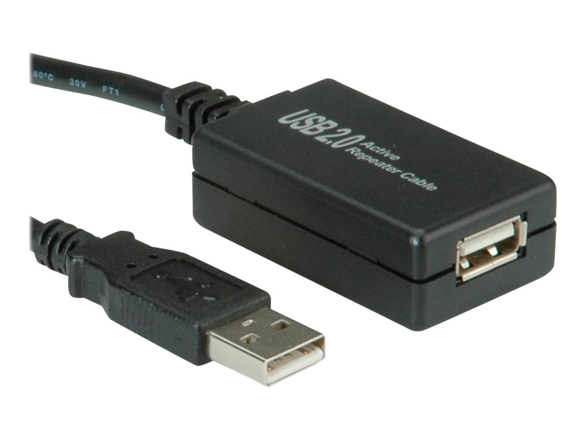 VALUE USB 2.0 Verlängerung aktiv mit Repeater schwarz 12m - Verpackung