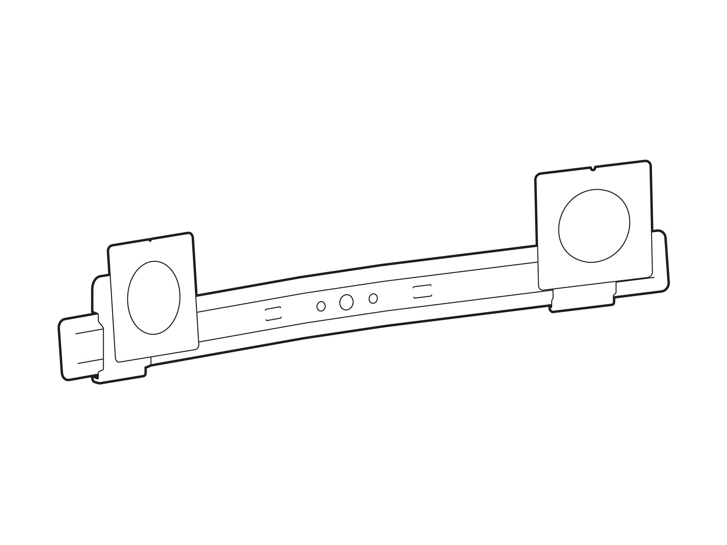 ERGOTRON LX Pro Dual Display Bow End dunkelgrau - Vorderansicht