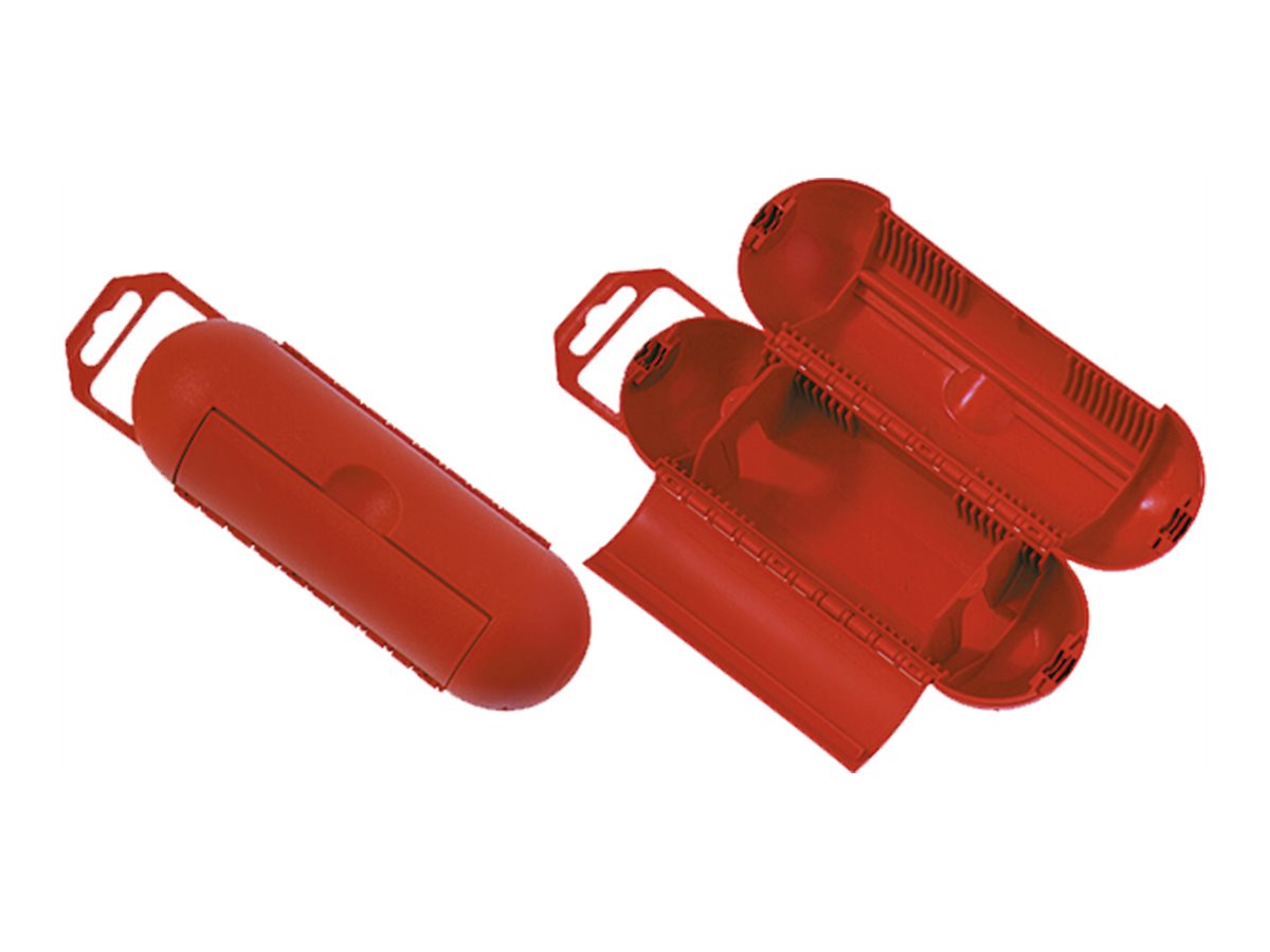 BACHMANN Kabelsafe rot grosse Ausfuhrung alle Stecker IP44 - Vorderansicht