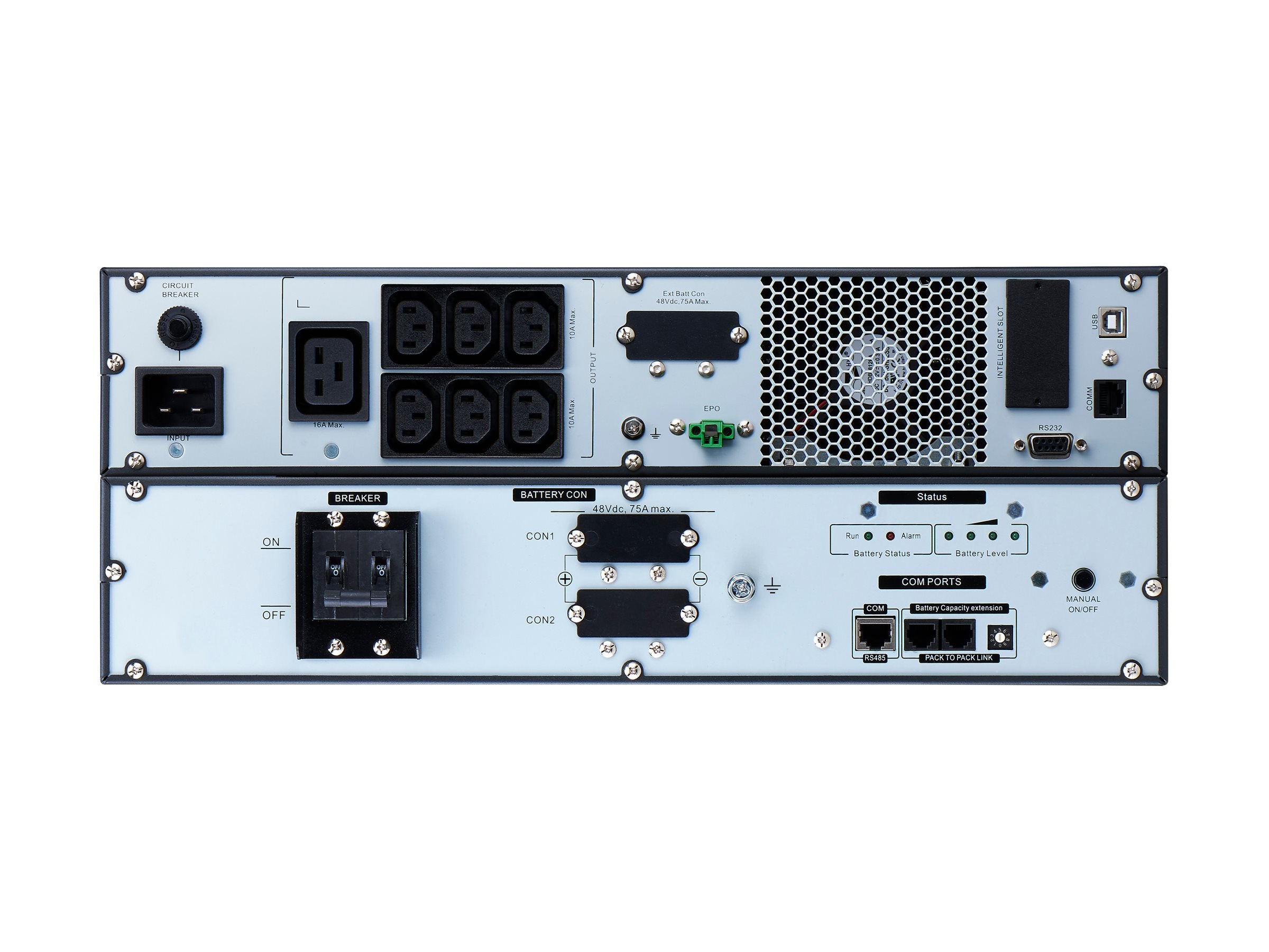 APC Easy UPS On-Line Detailansicht der Anschlüsse
