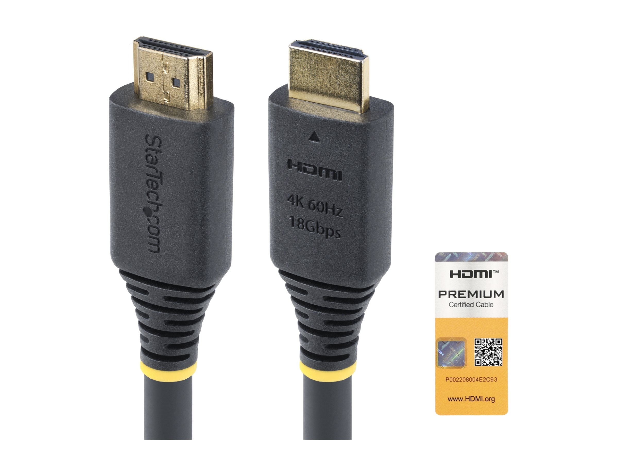 STARTECH.COM 3m Premium Zertifiziertes High Speed HDMI Kabel 4K 60Hz/1440p 144Hz 18Gbps UHD HDMI 2.0 Arc Kabel fur TV/PC