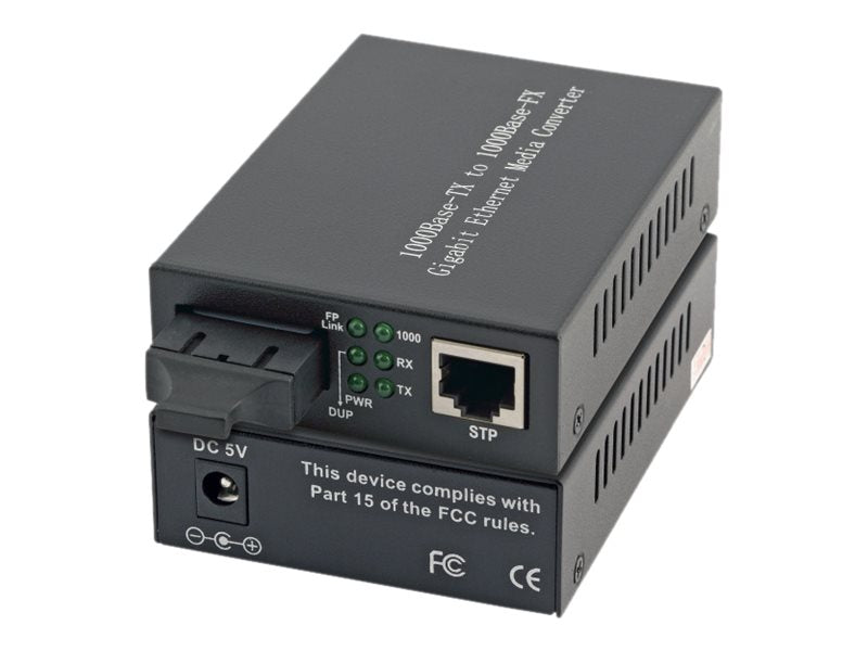 EFB Medienkonverter Gigabit Ethernet RJ45 auf Singlemode SC 1000LX 10KM - Vorderansicht