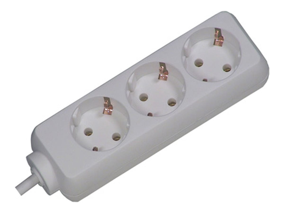 BACHMANN SELLY Steckdosenleiste 3x Schutzkontakt weiss 1,5m - Vorderansicht