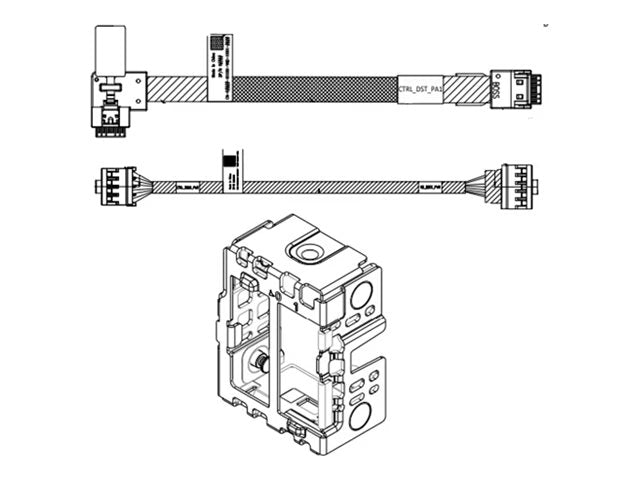 DELL BOSS N1 Kabel für R6615 Kundeninstallation - Vorderansicht