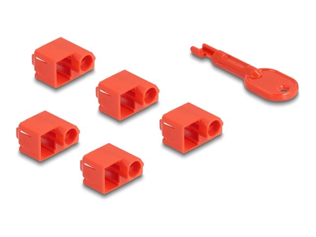 DELOCK RJ45 Port Blocker Set für RJ45 Stecker - Vorderansicht