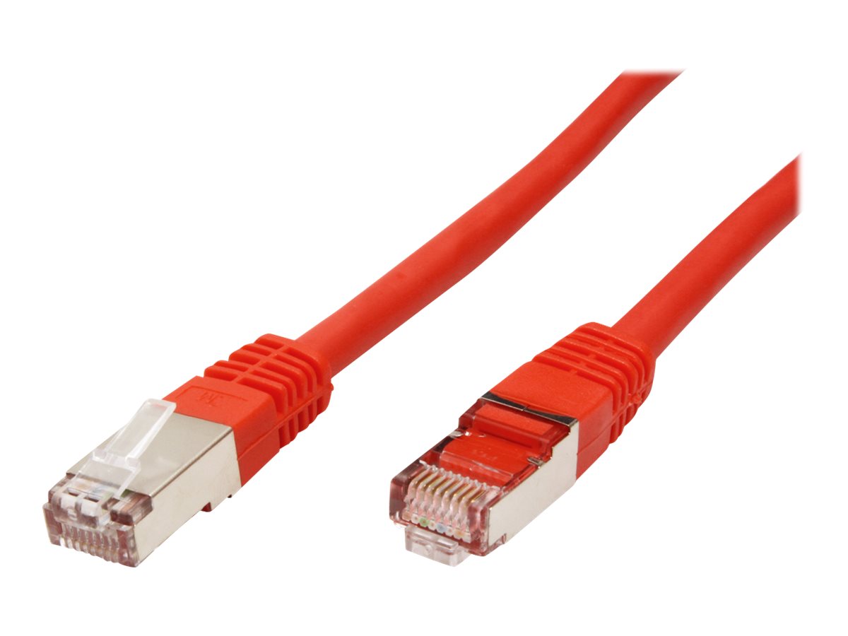 VALUE Patchkabel Kat.6 Class E S/FTP PiMF rot 0,5m - Vorderansicht
