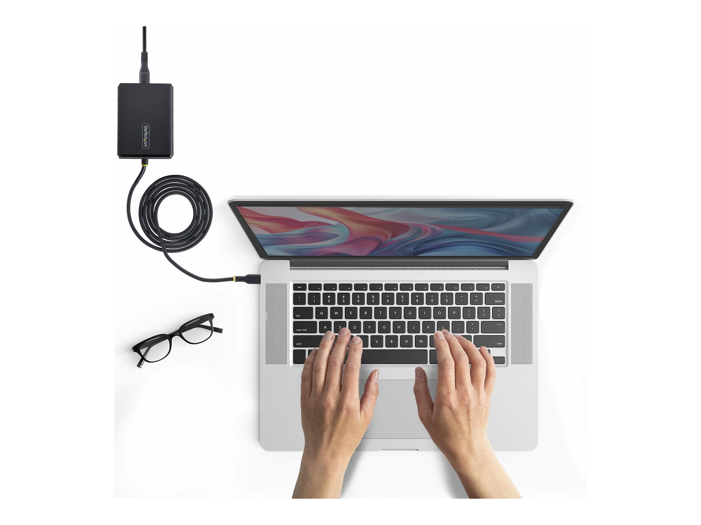 STARTECH.COM 100W USB-C Laptop Charger with 1.5m Tethered USB-C Cable Power Adapter Brick for Dell XPS HP ProBook MacBook Pro