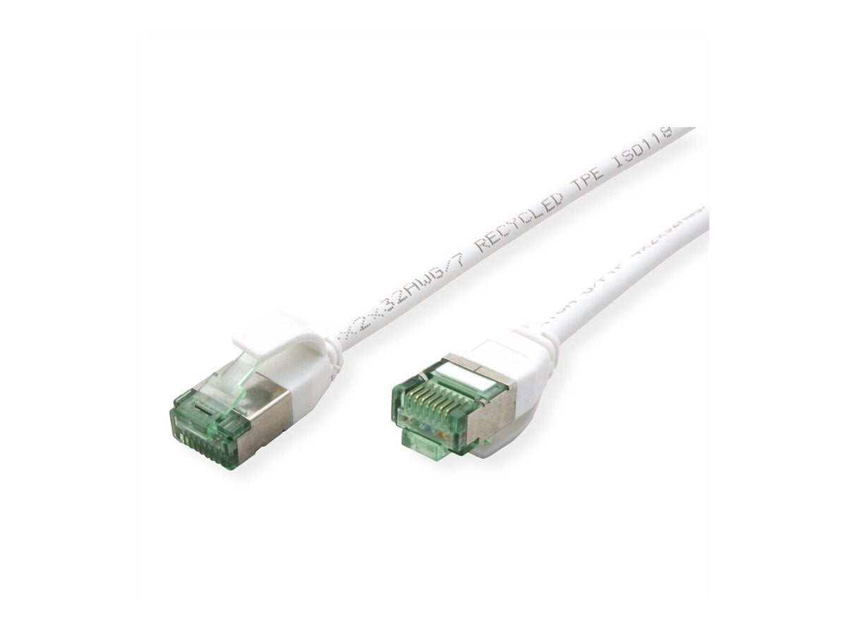 ROLINE RM U/FTP DataCenter Patchkabel Kat.6A Class EA slim weiss 2m - Vorderansicht